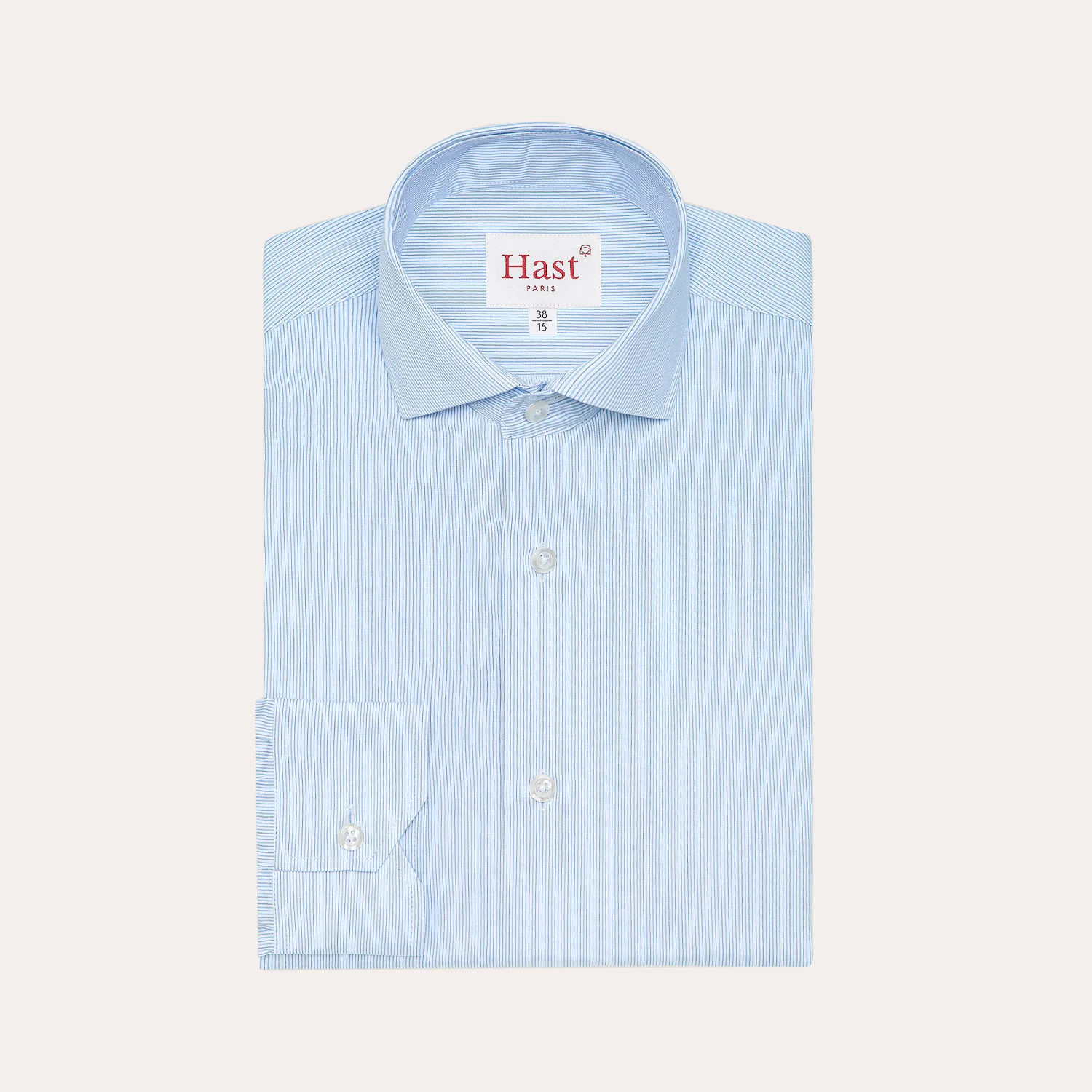 Blue striped twill shirt