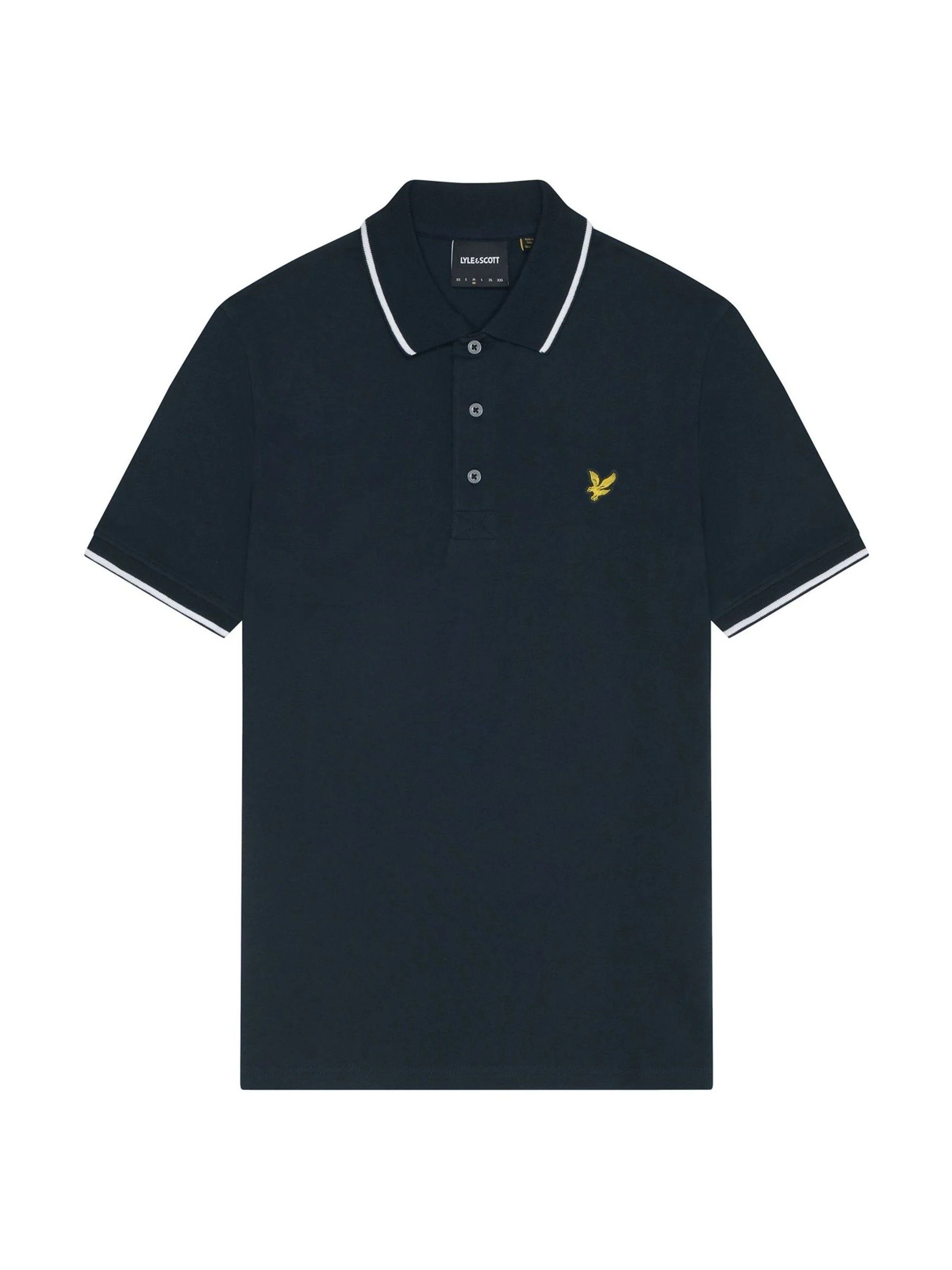 Donkerblauw - Lyle & Scott poloshirt met contrasterende rand