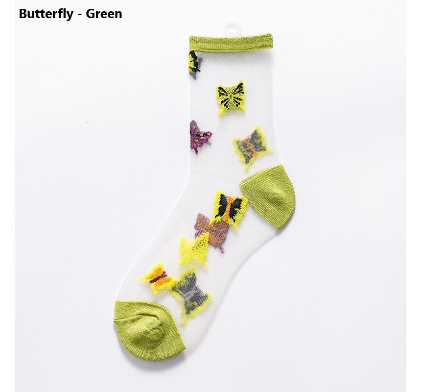 Dute - Cartoon Sheer Socks