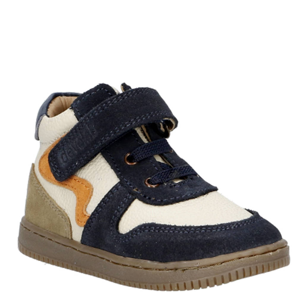 Develab leren sneakers donkerblauw