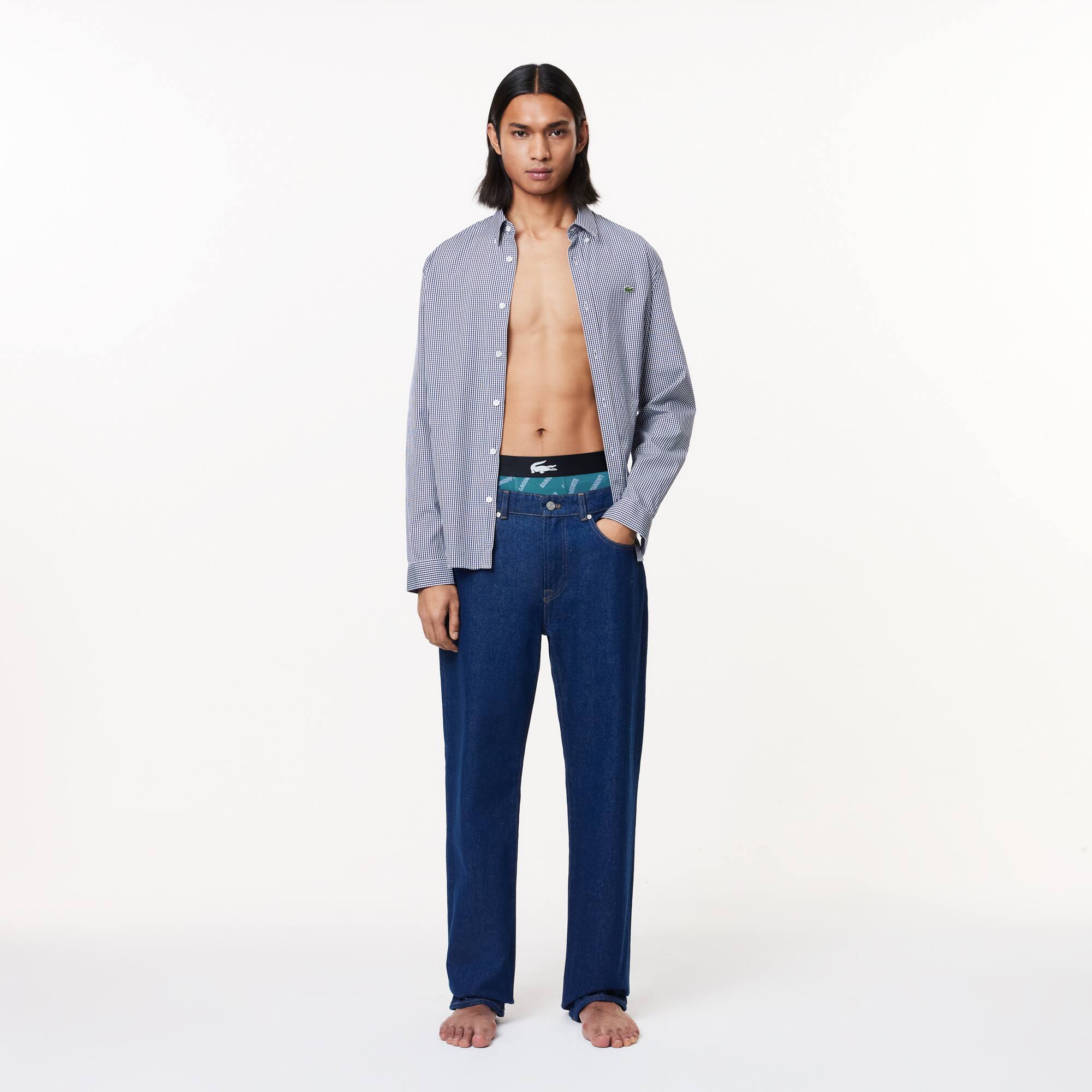Herren Stretch-Baumwoll Trunk im 3er-Pack Unterwasche - Blau - Lacoste - Herren