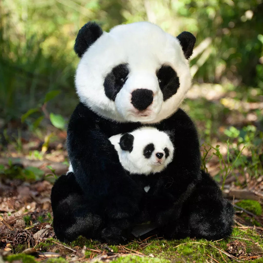 Rappa knuffelpanda met baby - 27 cm