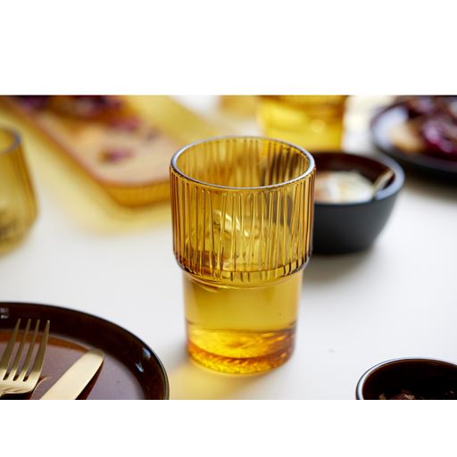 Bitz Kusintha 4-pak Cafeglas, Amber, 38 cl