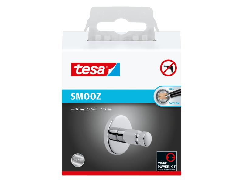 tesa Handtuchhalter Smooz Chrom Wandhaken mit tesa Befestigungstechnologie