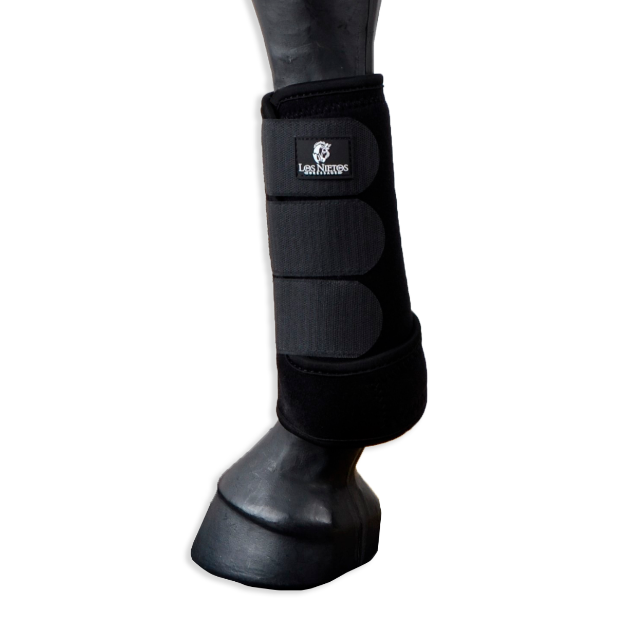 Protetor de neoprene e espuma viscoelástica com gel, conjunto de um par | Preto | Equipamento para cavalos | Los Nietos Saddlery | Tradição artesanal