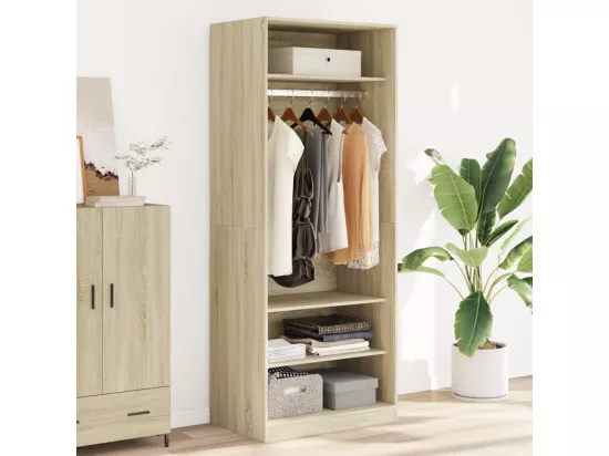 Garde-robe chêne sonoma 80x50x200 cm bois d'ingénierie