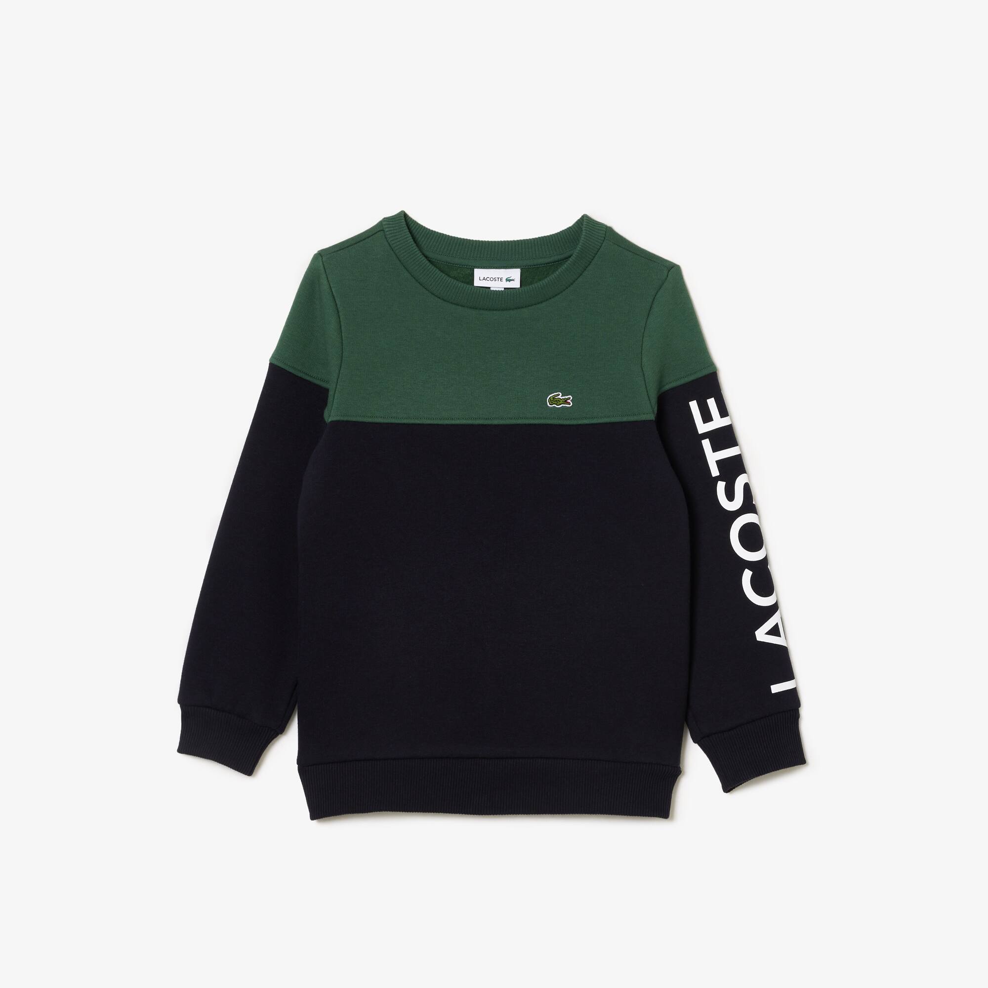 Kinder Colorblock-Sweatshirt aus Bio-Baumwoll-Fleece Pullover & Sweatshirts - Grün - Lacoste - Kinder