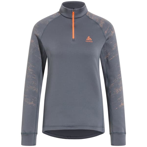 Sweat polaire ski rando ODLO BERRA GRAPHIC MIDLAYER 1/2 ZIP W INDIA INK