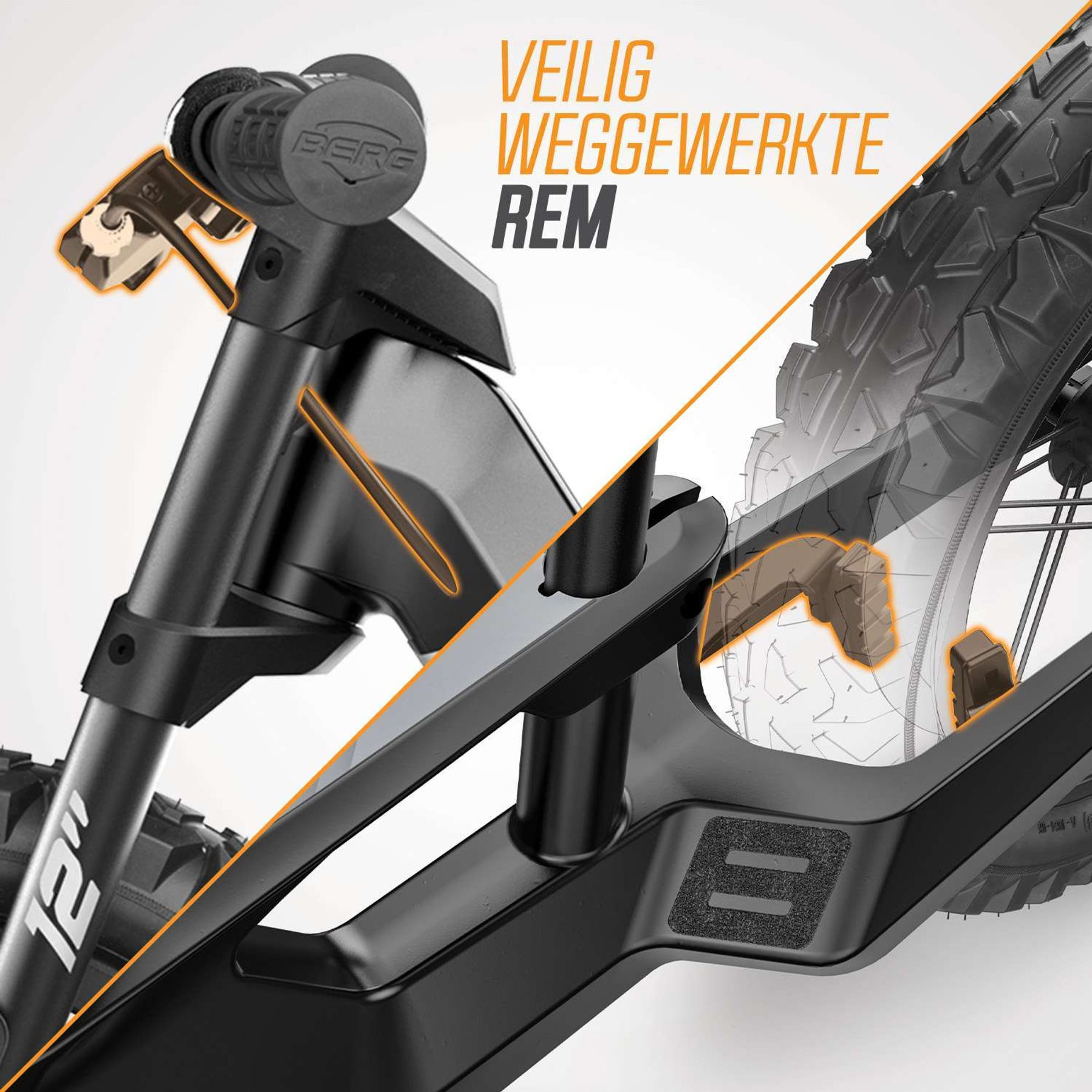 BERG Biky Cross 12 Inch Handrem Loopfiets 2026