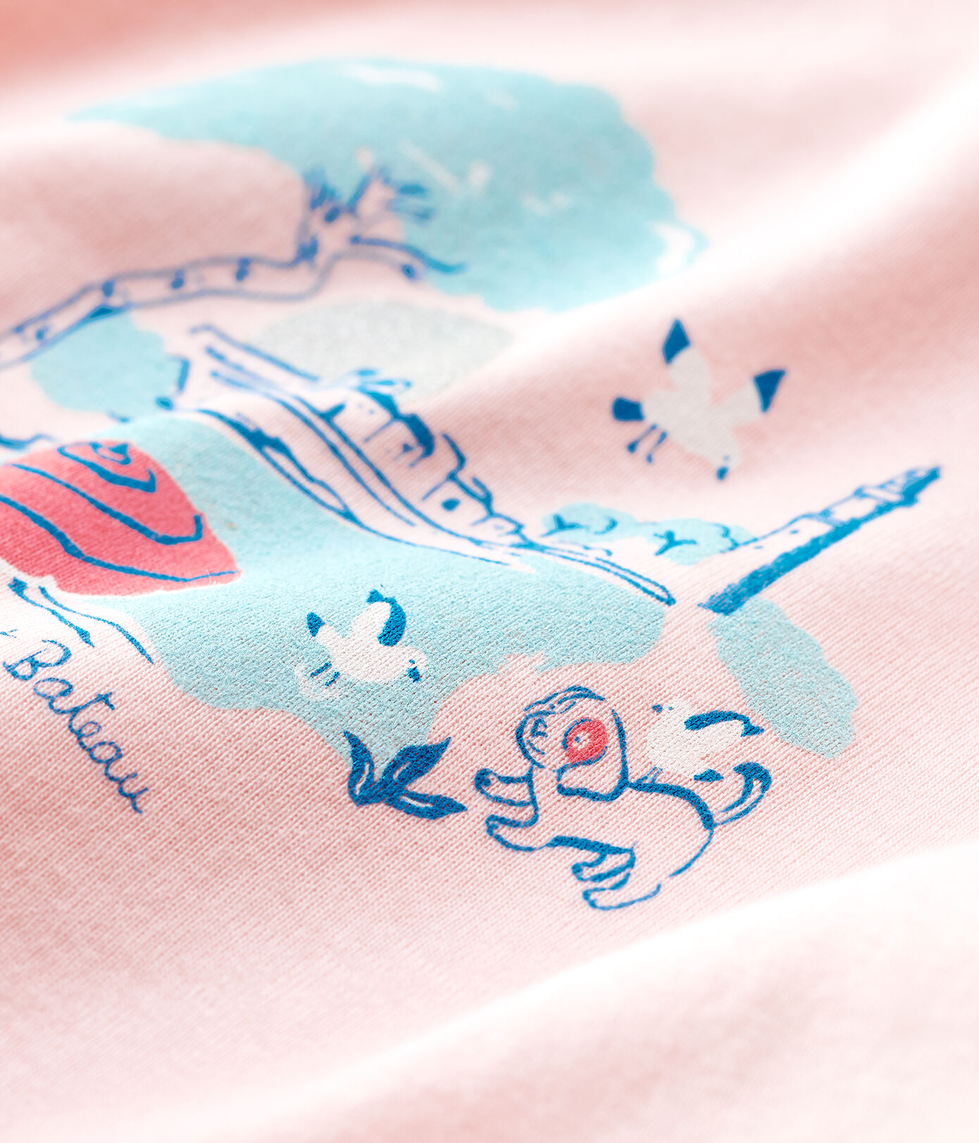 Blouse manches courtes avec col bébé fille