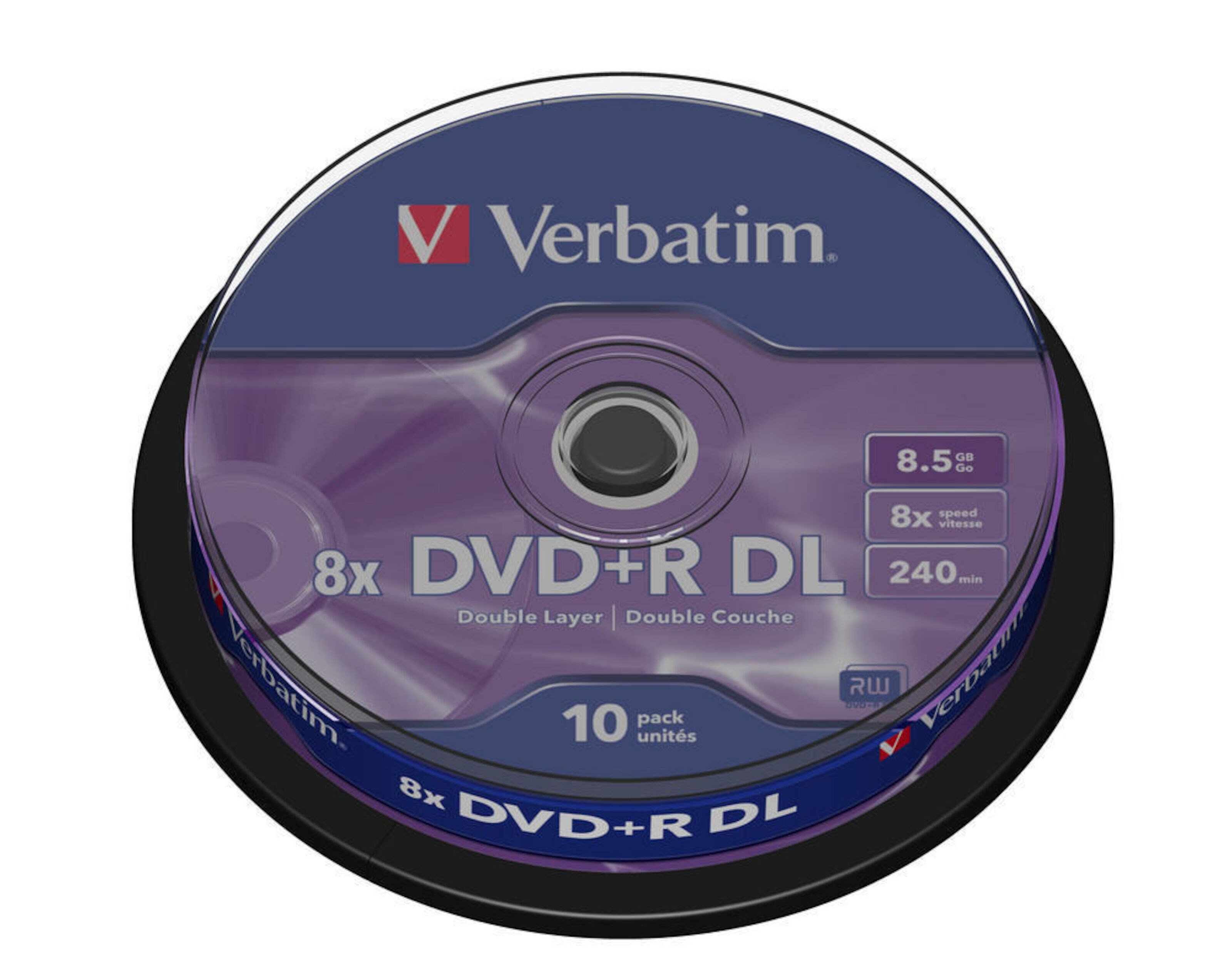 Verbatim DVD+R DL på spindel 10-pk.