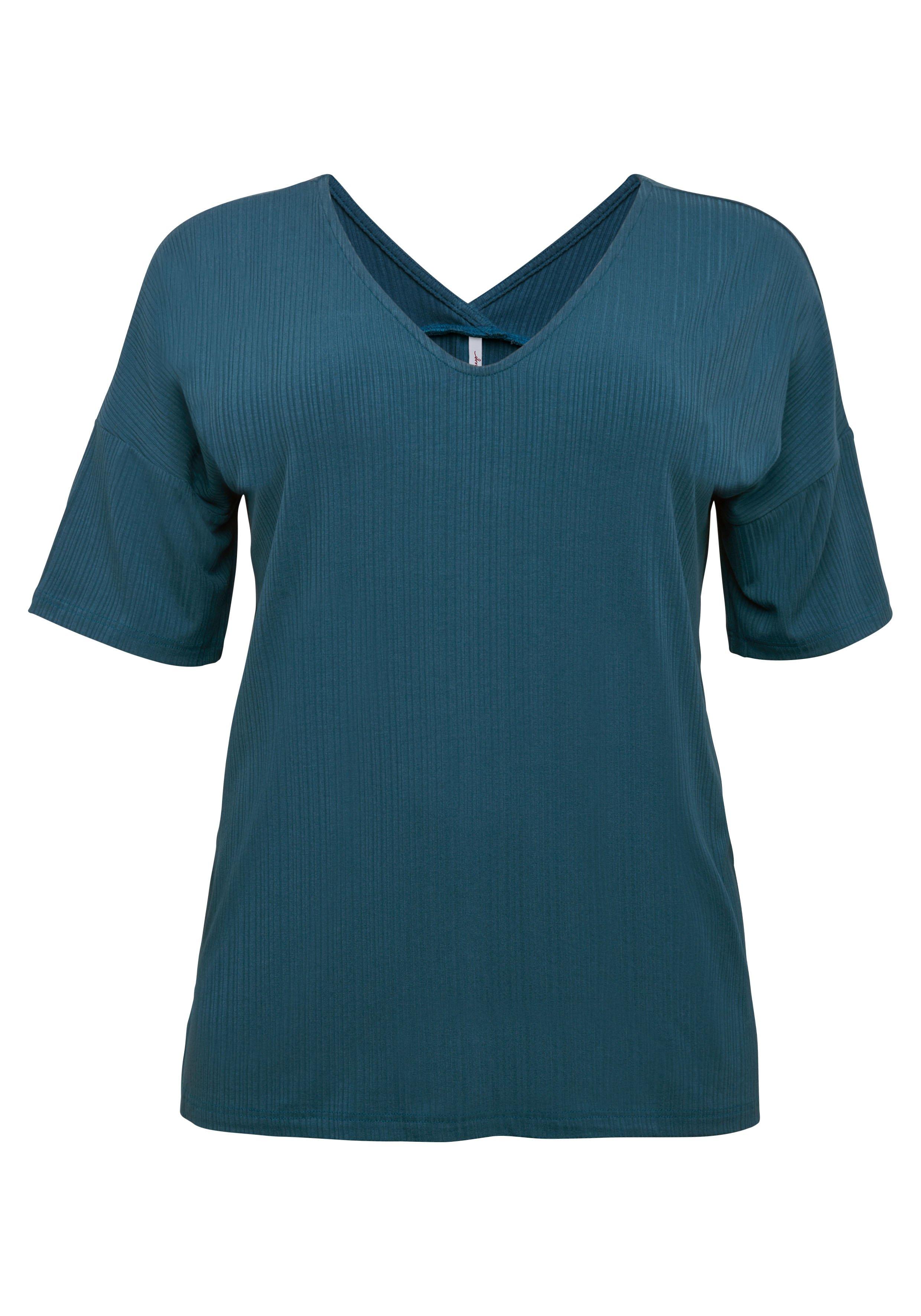 Shirt mit V-Ausschnitt, in Oversized-Form