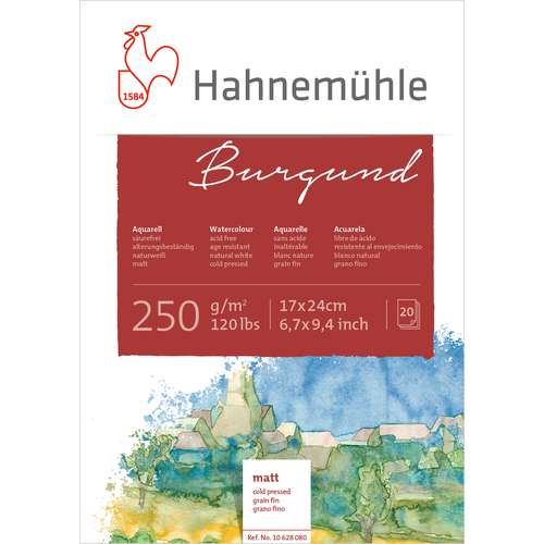HAHNEMÜHLE „Burgund“ Aquarellblock