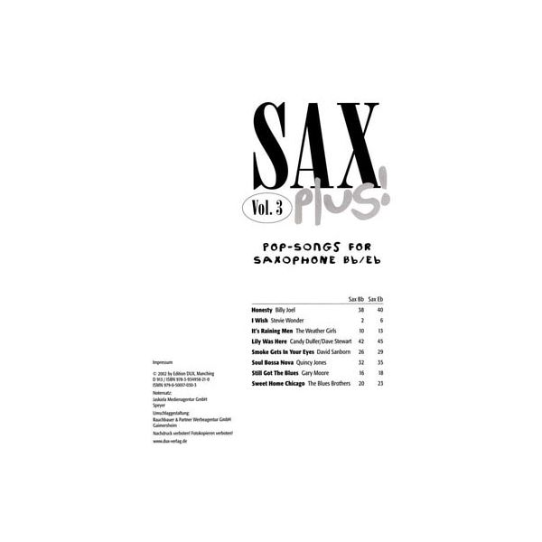 Edition Dux Sax Plus 3