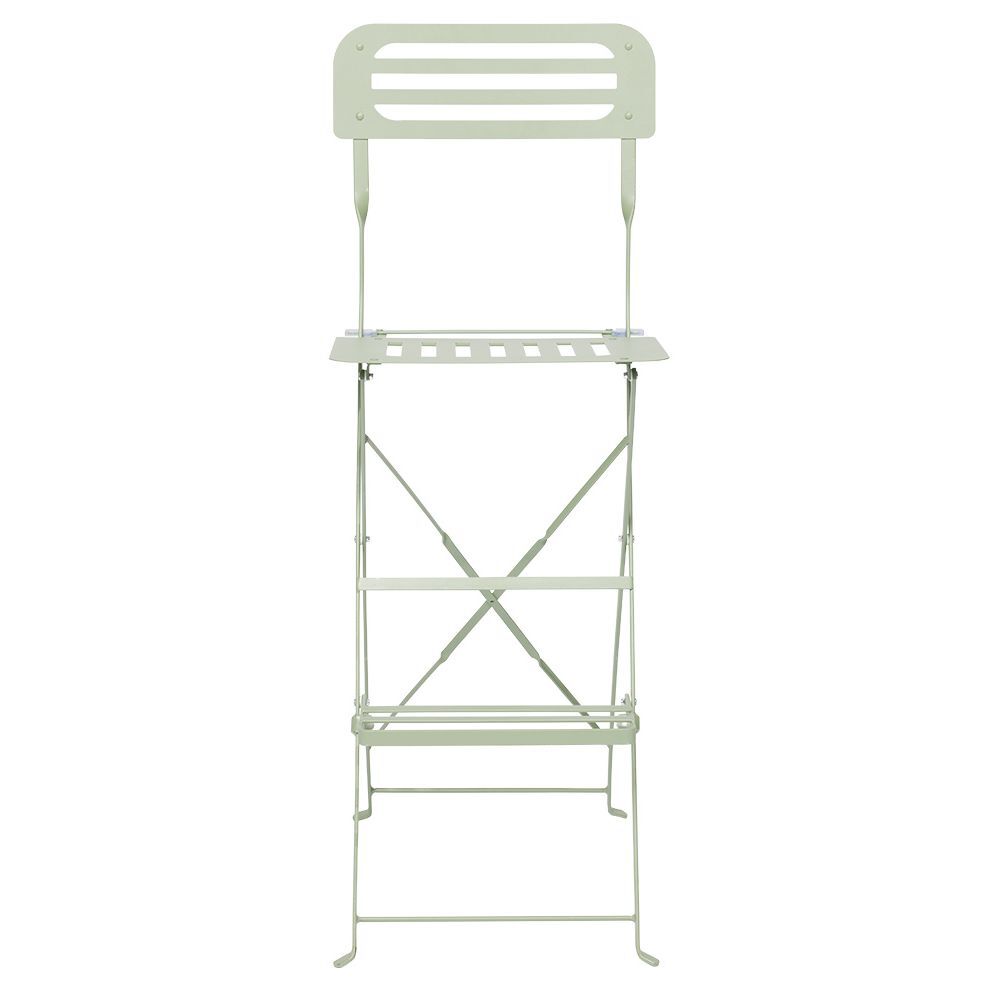 Chaise haute de jardin Rio métal vert 41x48xH111cm