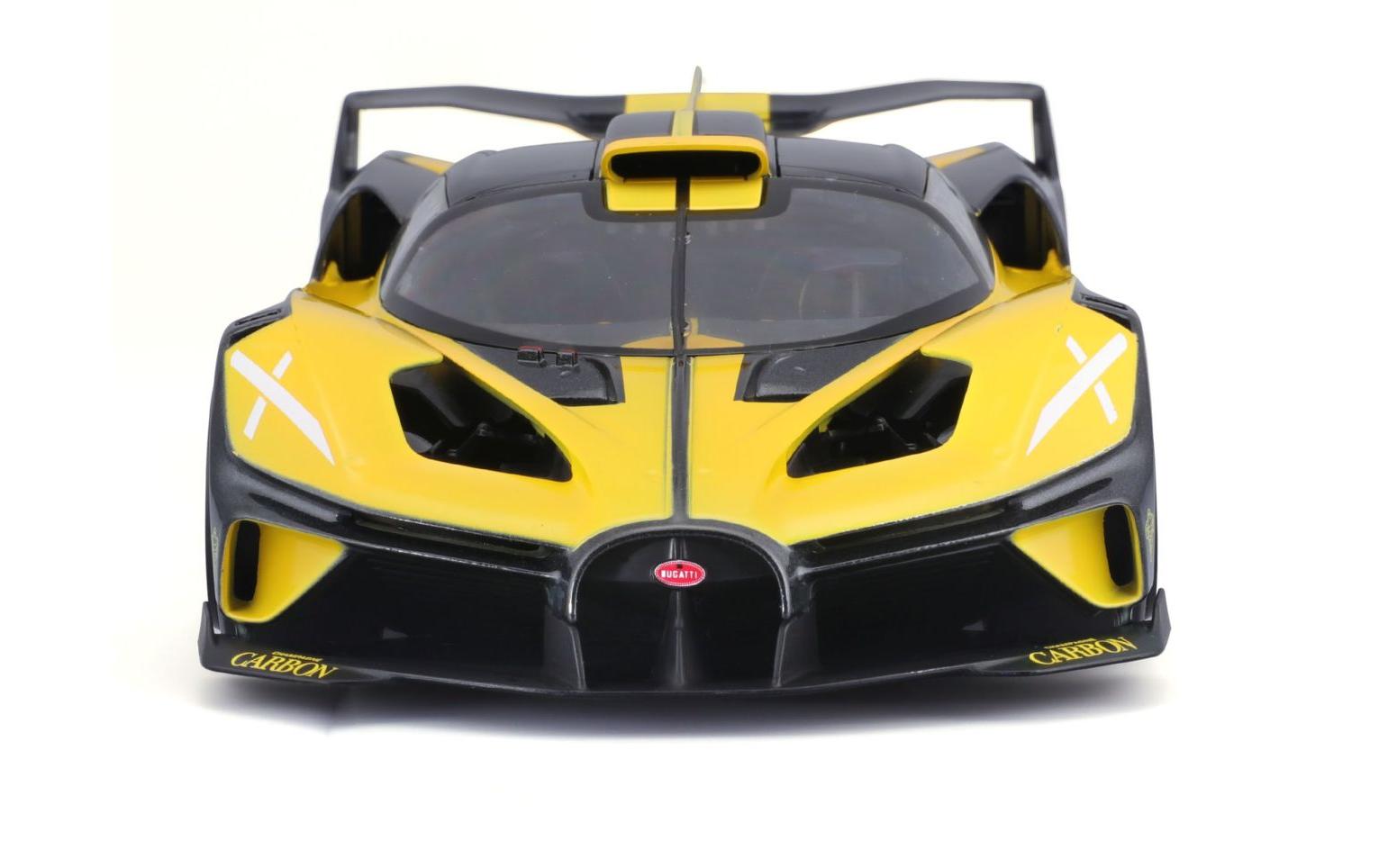 Bugatti Bolide Gelb 1:18Sammlermodell im Massstab 1:18
