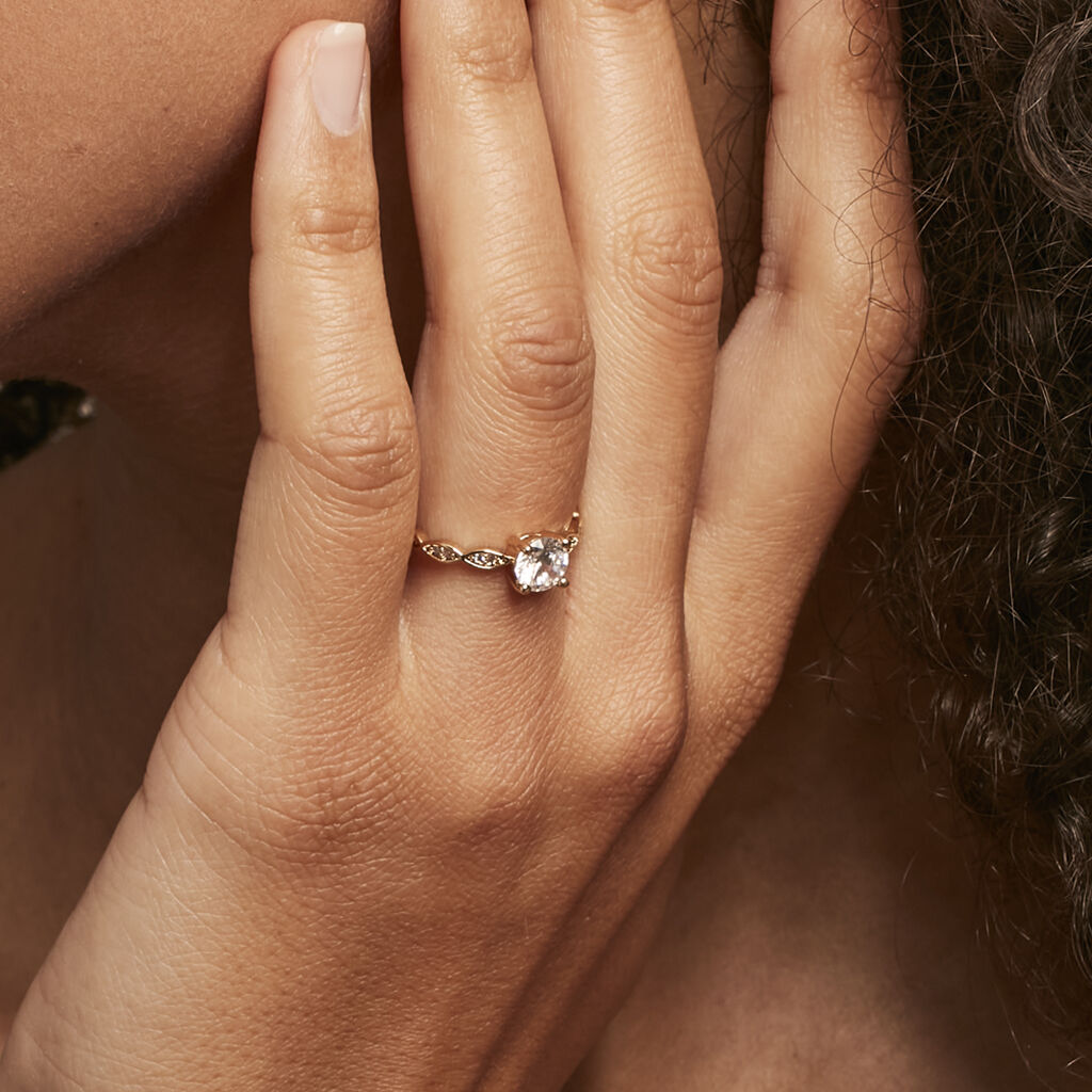 Bague Plaqué Or Kurt Oxydes De Zirconium
