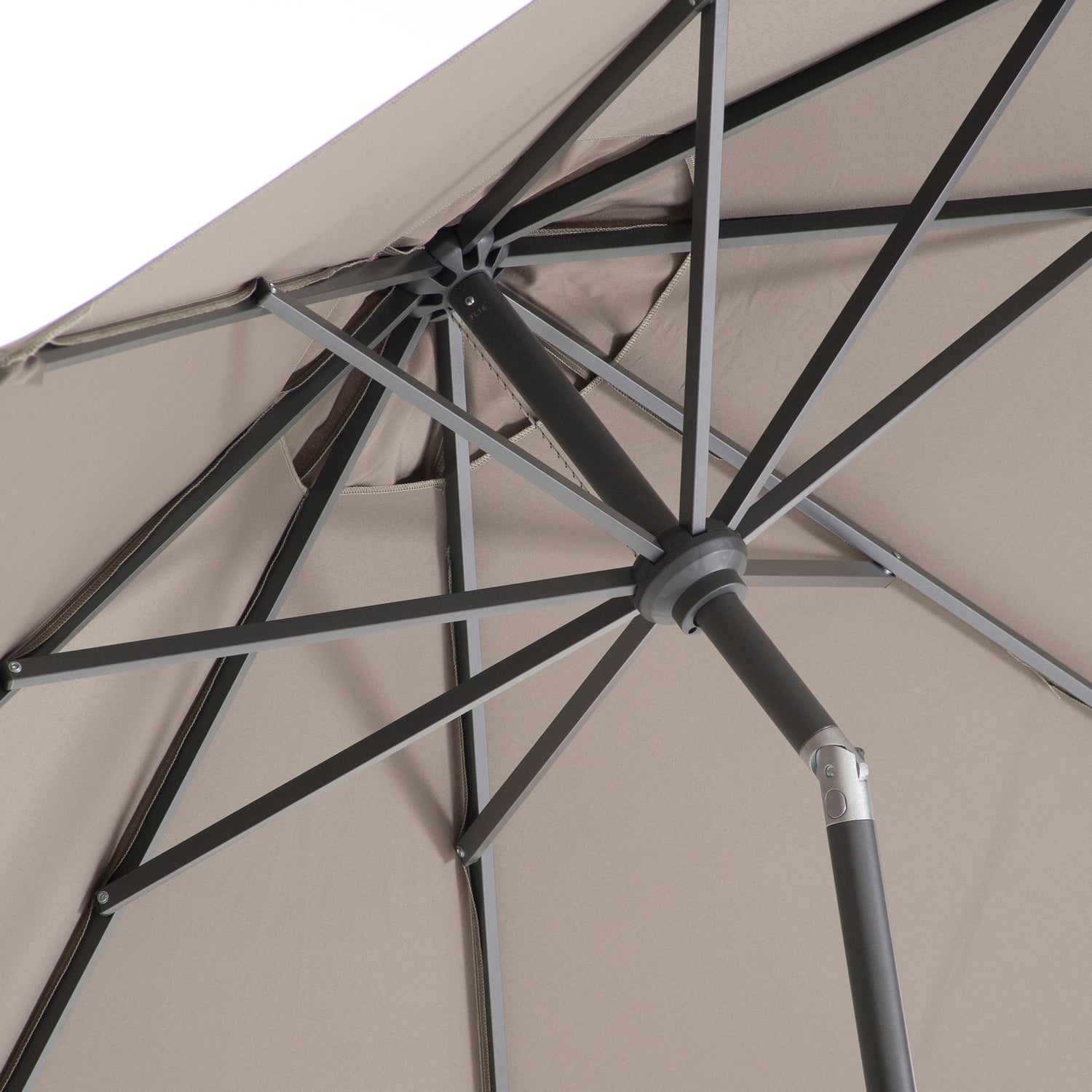 Intratuin parasol Trinidad taupe 80+UV D 250 cm