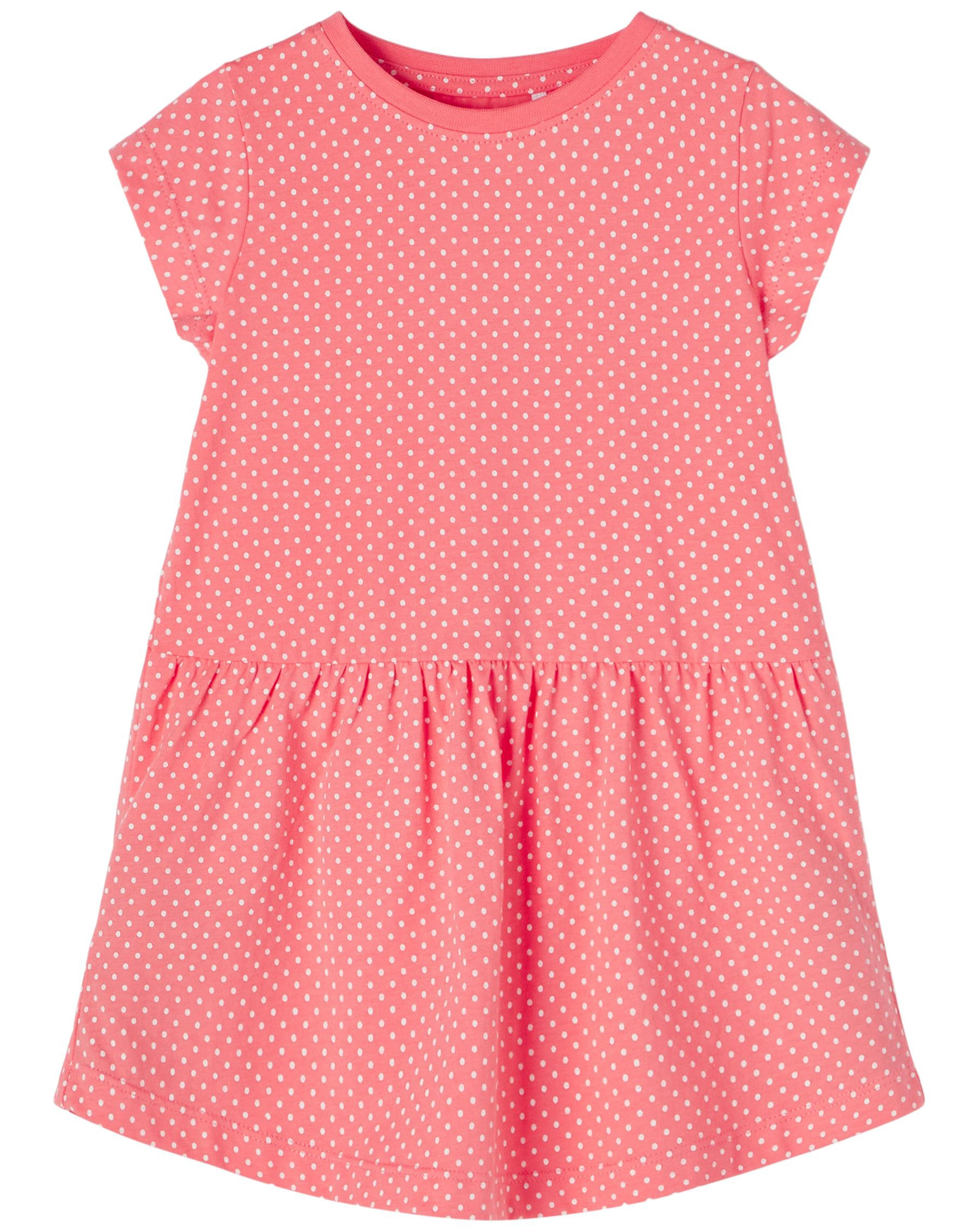 Kurzarm-Kleid NMFVAMAJA DOTS in georgia peach