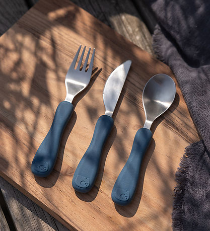 Sebra Besteck - Silikon/Edelstahl - Fanto - Nordic Blue