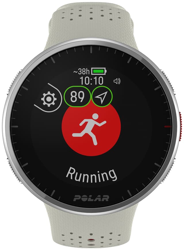 Polar Pacer Pro sportsur S/L (hvid/rød)