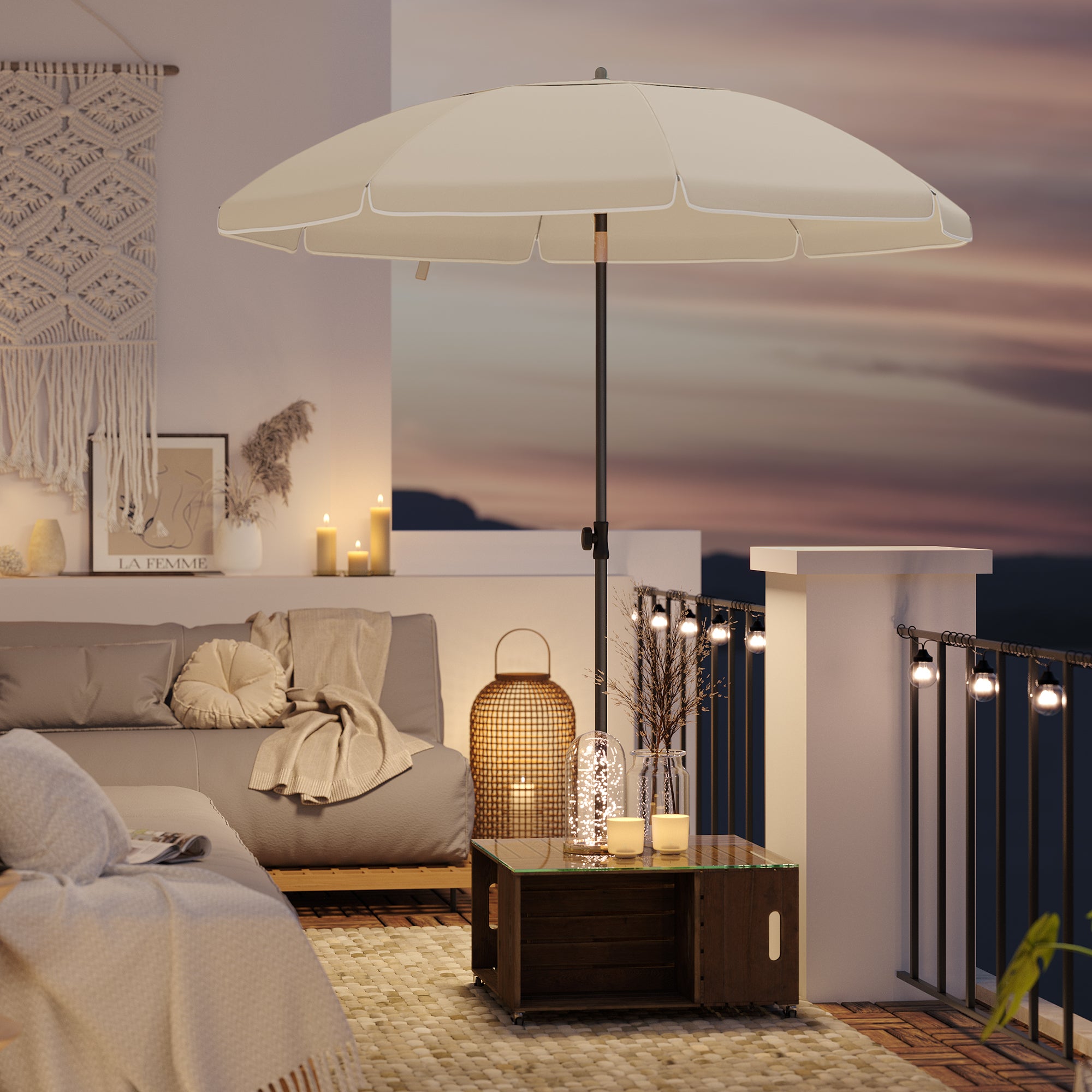 ACAZA Stokparasol Beige