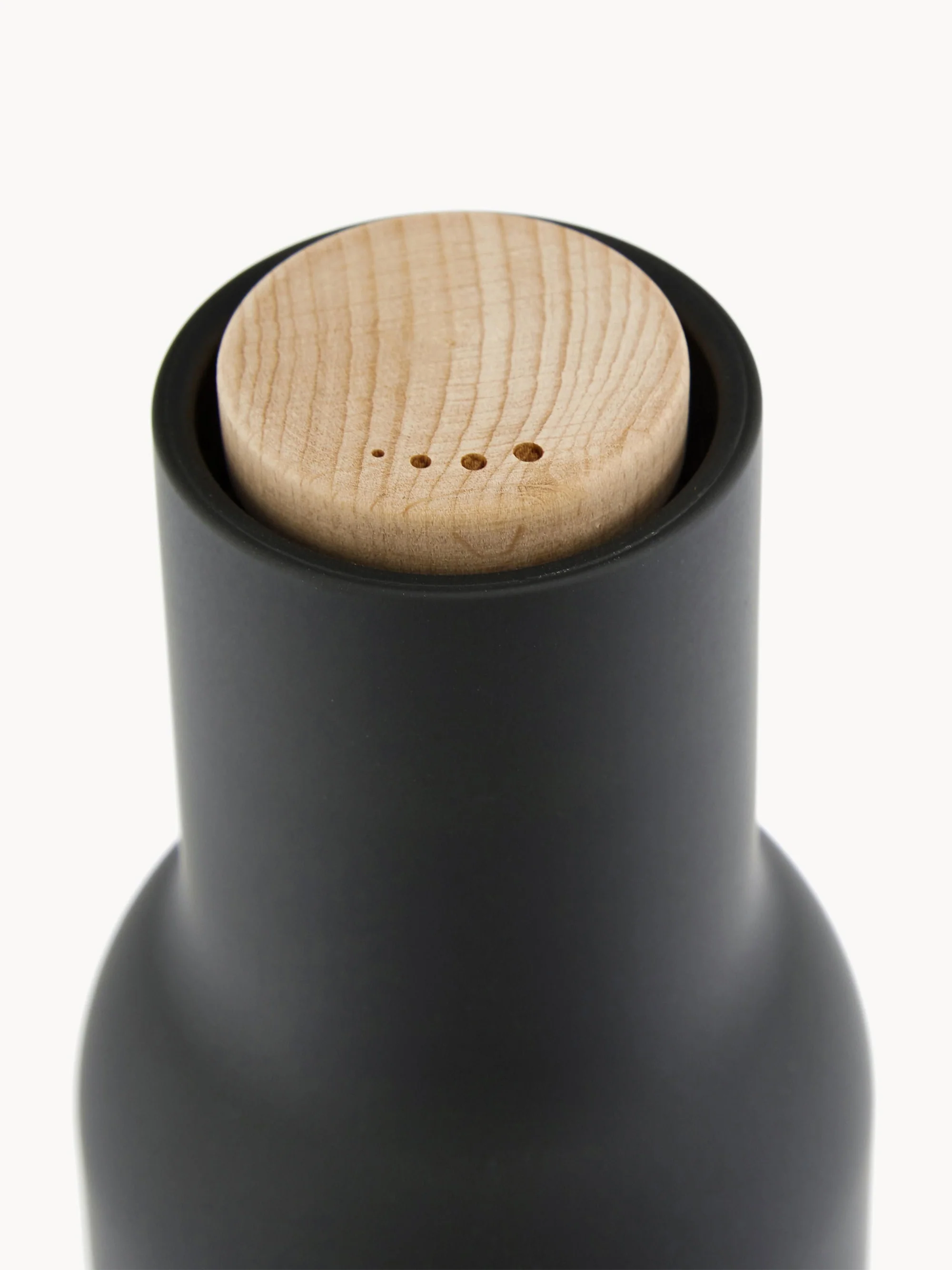 Zout- en peperstrooier Bottle Grinder met beukenhouten deksel, 2-delig
