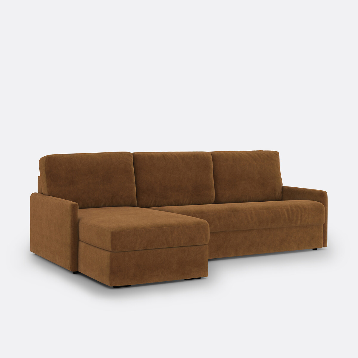 LA REDOUTE INTERIEURS<br>Sofá-cama de canto em veludo, Bultex Marta