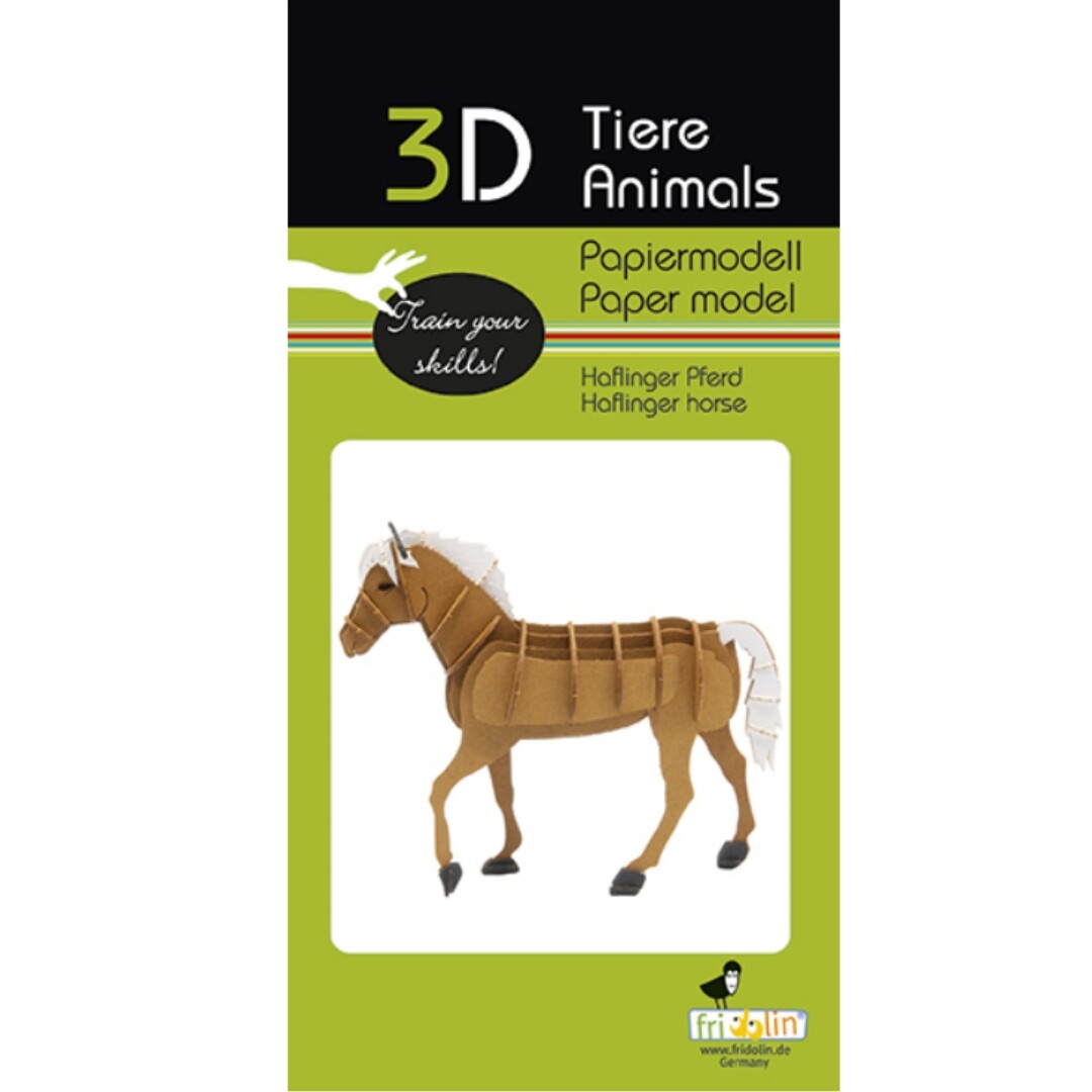 Fridolin 3D bouwpakket haflinger paard