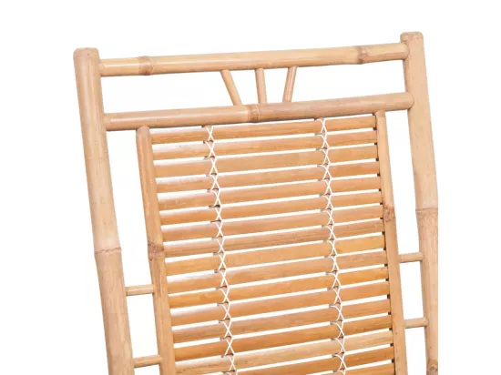Chaise à bascule en bambou