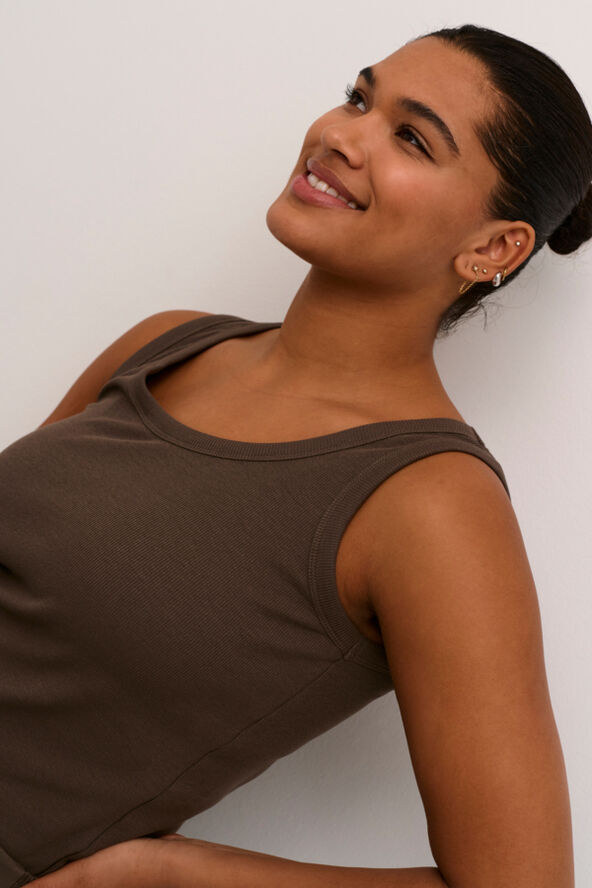 Kaffe Curve KCcarina Tank Top Major brown