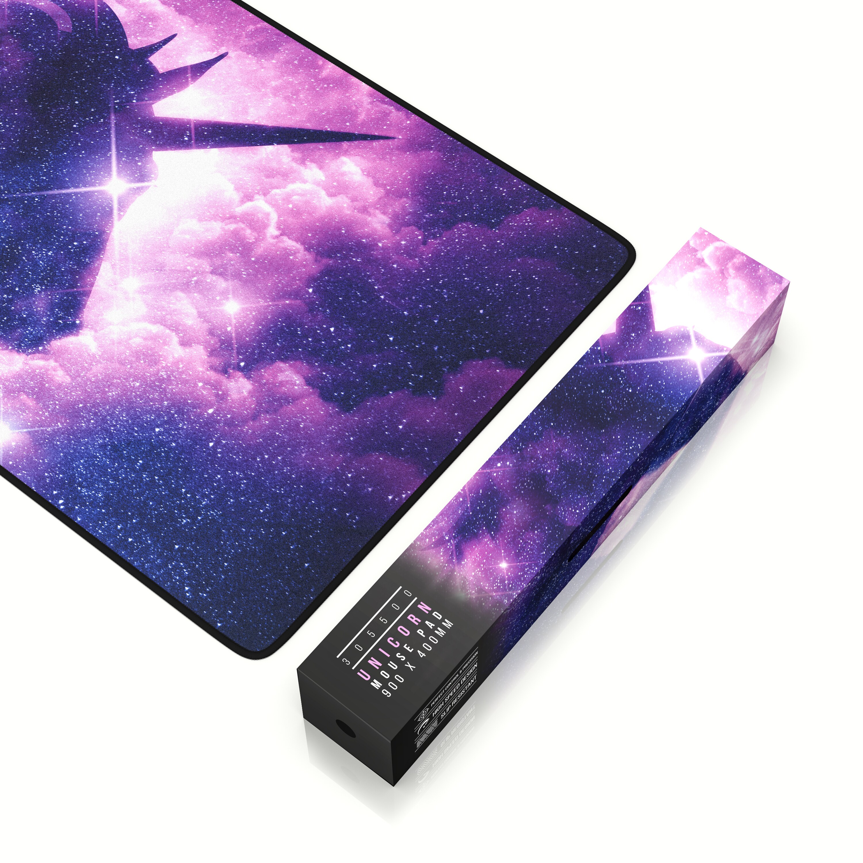 Titanwolf Gaming Mauspad, 900 x 400mm XXL Mousepad, verbessert Präzision & Geschwindigkeit, Unicorn