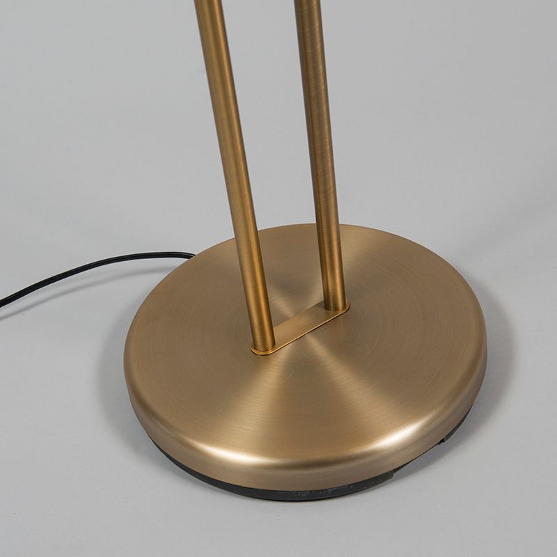 Moderne vloerlamp brons met leeslamp incl. LED - Eva