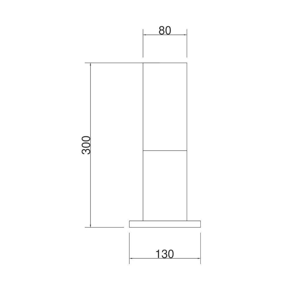 Willis padverlichting in zwart E27 IP54 300mm