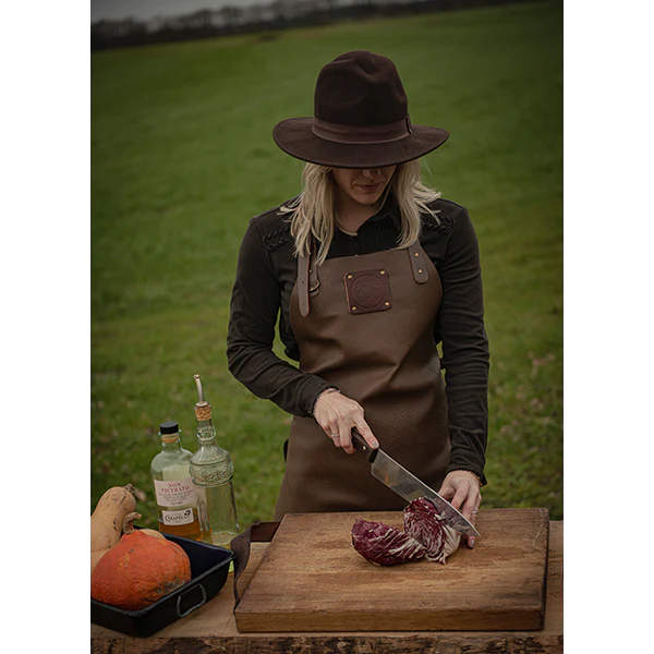 Tablier de cuisine artisanal cuir Buffalo Moka Witloft