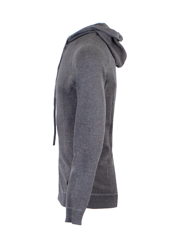 PETROL IND PULL CAPUCHE MAILLE FINE HOMME ANTHRACITE