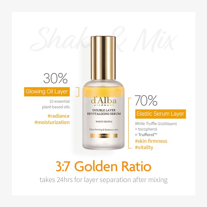 d'Alba - Witte Truffel Dubbellaags Revitaliserend Serum Mini