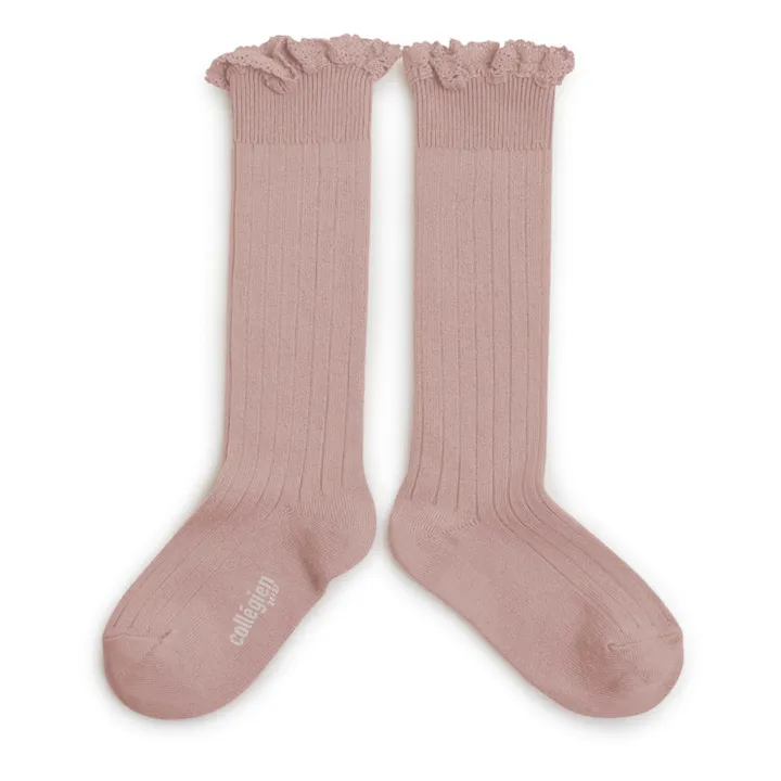 Collégien Chaussettes Joséphine | Vieux Rose
