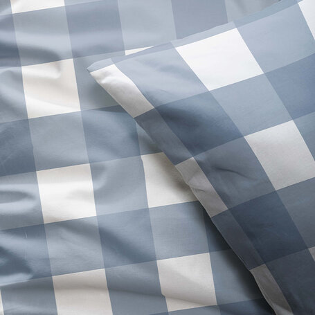 Picnic Squares - Blauw Dekbedovertrek - 200x220