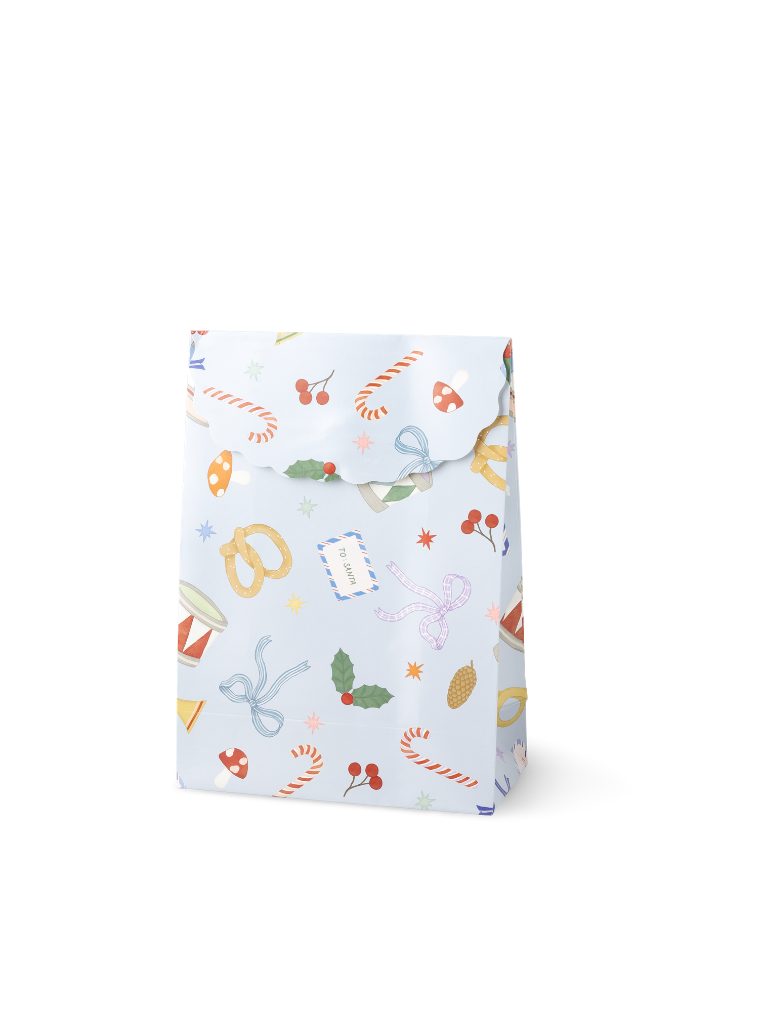 Gavepose | Papir. 26,5 x 19 x 9 cm. | Ice Blue