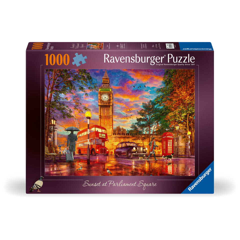Ravensburger puzzel zonsondergang op Parliament Square Londen - 1000 stukjes