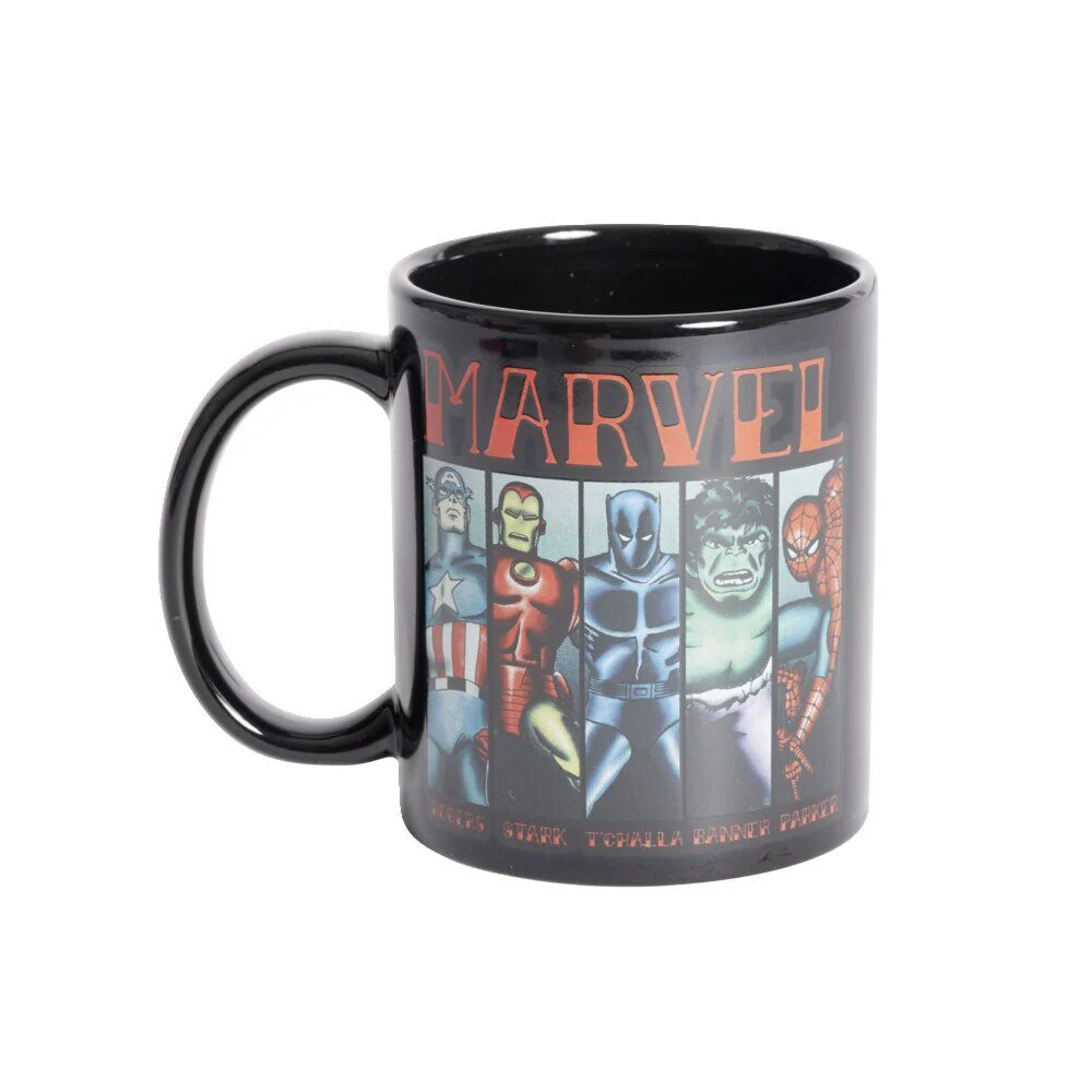Mug Marvel personnages emblématiques noir et rouge 315ml