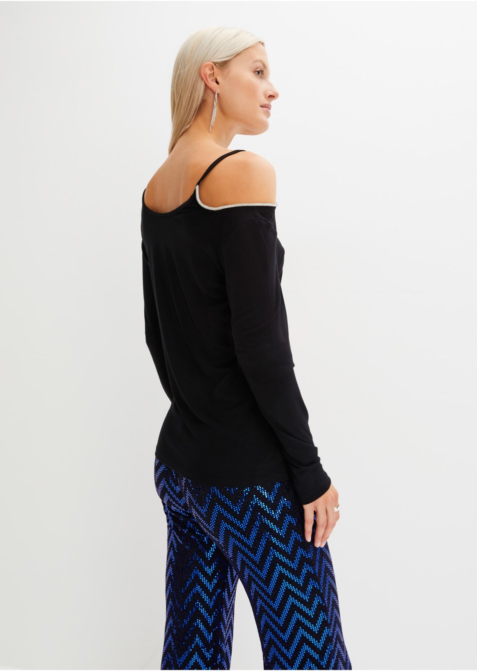 T-shirt manches longues avec détail brillant