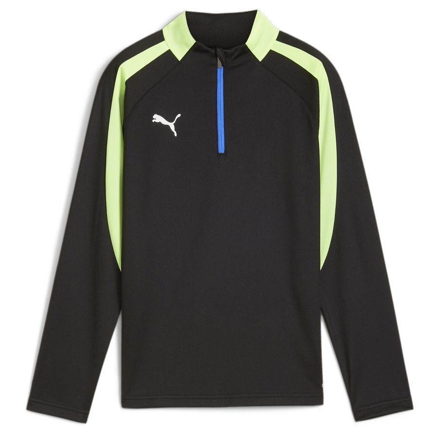 IndividualLIGA 1/4 Zip Top Jr PUMA Black-Fizzy Apple