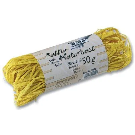 Raffia Naturbast zitronengelb, 1 Bündel mit 50 g