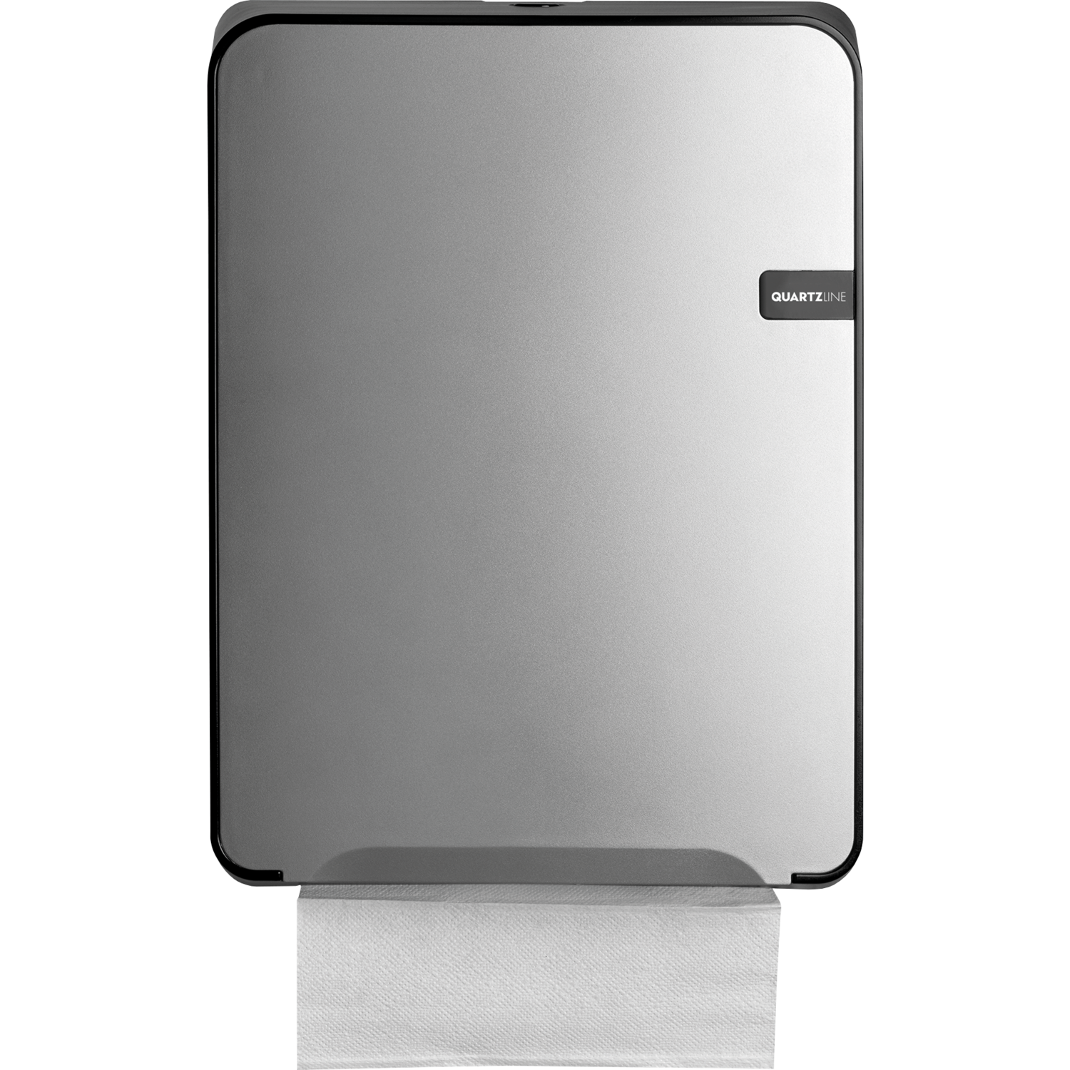QuartzLine Handdoekdispenser, multivouw en C-vouw, 377x282x125mm, zilver