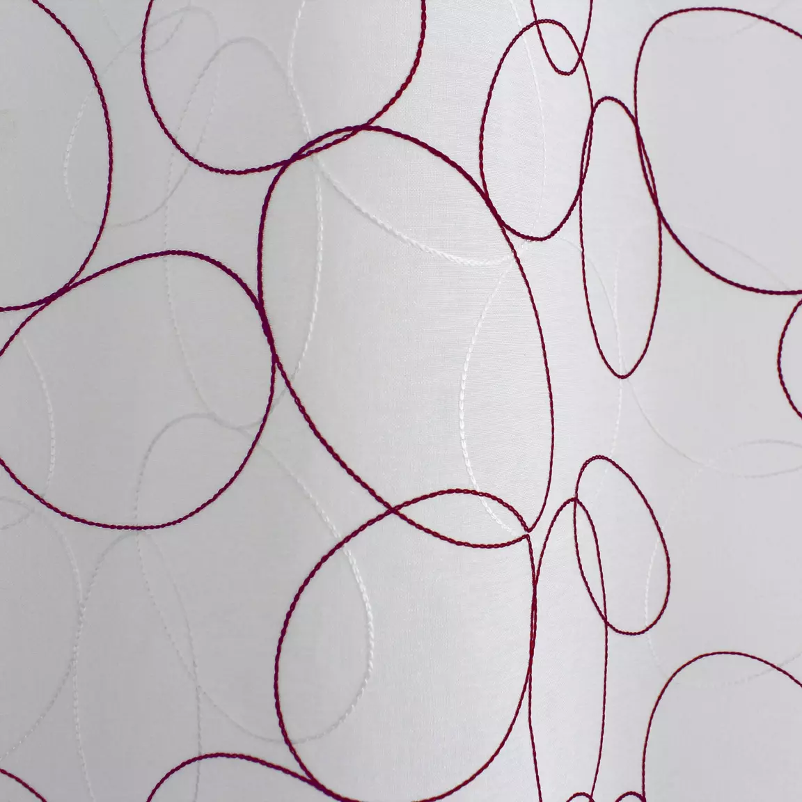 Voilage brodé (140 x 240 cm) Galet Bordeaux