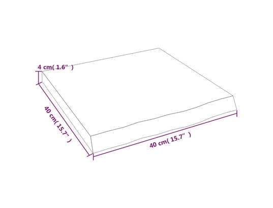 VIDAXL - Arrière de comptoir Comptoir de salle de bain gris foncé 40x40x4 cm bois traité