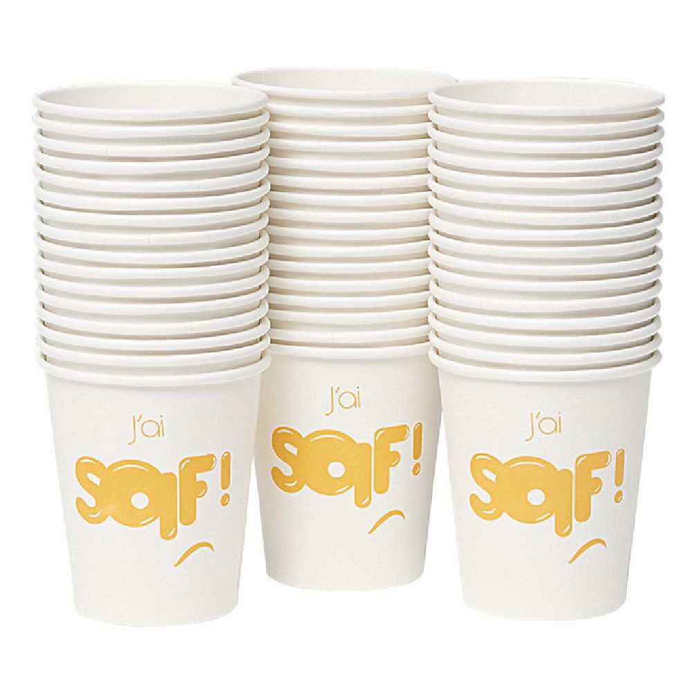 Lot de 50 gobelets jetables en carton