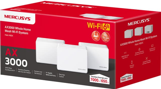 Mercusys Halo H3000X WiFi 6 mesh-system (3-pk)